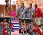 Podyum Atletizm Dekatlon, Ashton Eaton, Trey Hardee (ABD) ve Leonel Suarez (Küba), Londra 2012